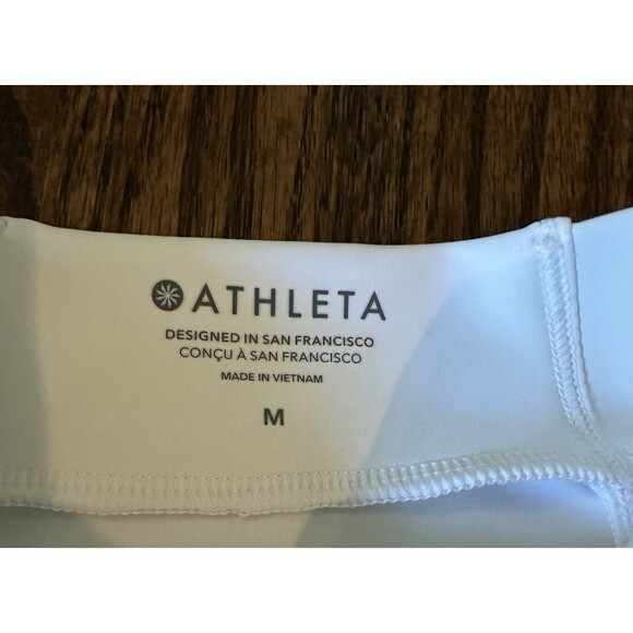 Athleta RENEW SEAMLESS MOCK NECK TOP White Size Medium‎ Gym Activewear Workout - Picture 7 of 12